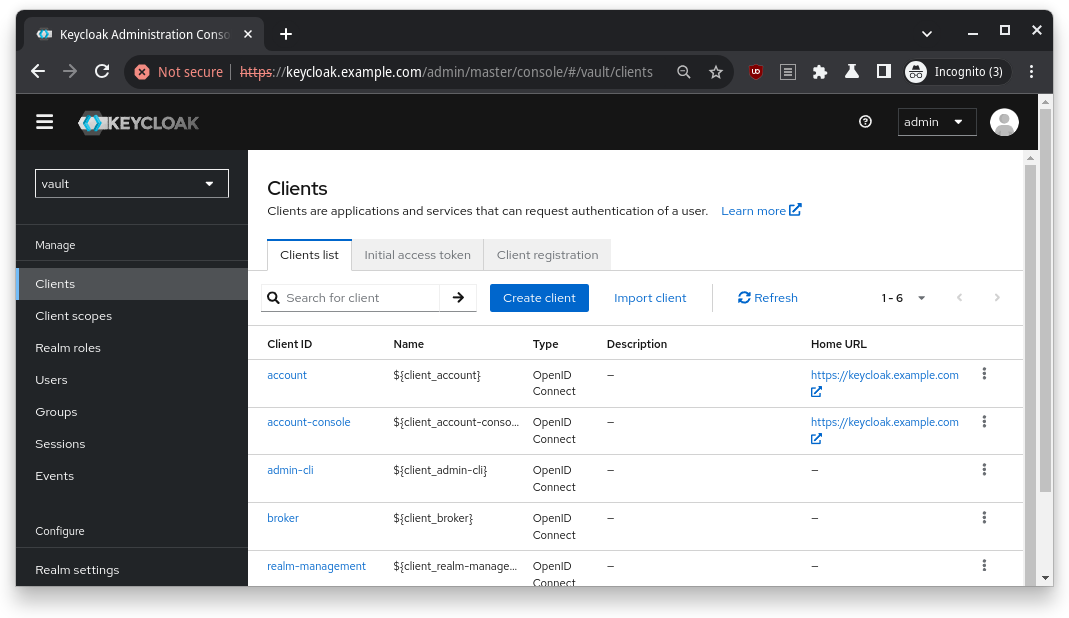 keycloak create client #1