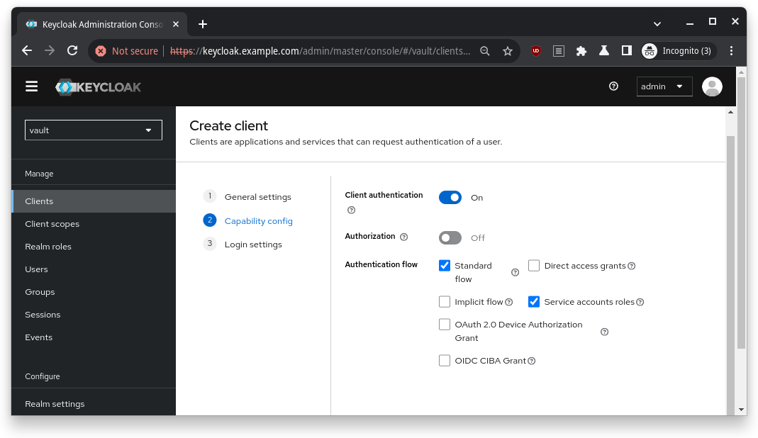 keycloak create client #3