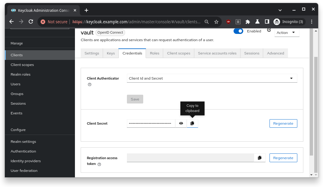 keycloak create client #5