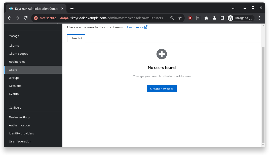 keycloak create user #1