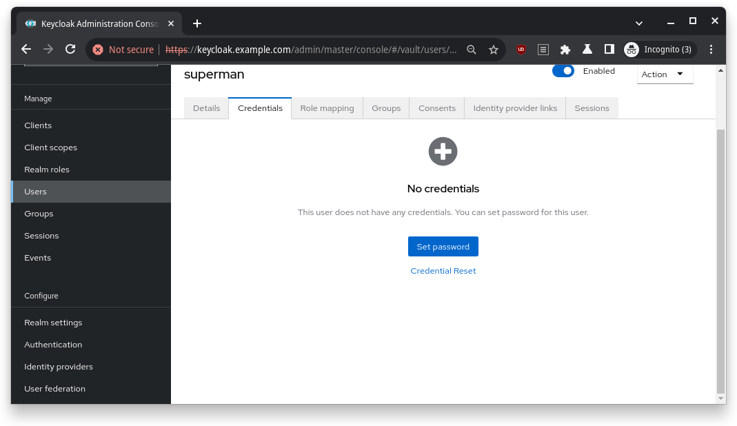 keycloak create user #3