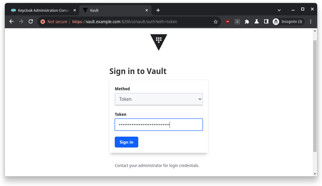 vault login