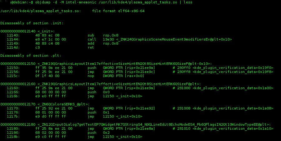 objdump
plasma_applet_tasks.so